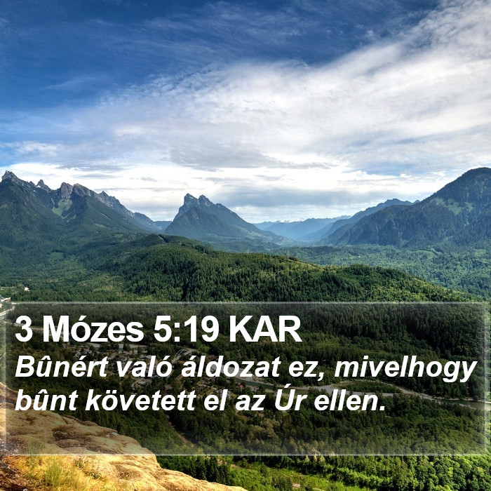 3 Mózes 5:19 KAR Bible Study