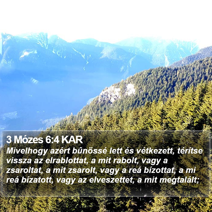 3 Mózes 6:4 KAR Bible Study