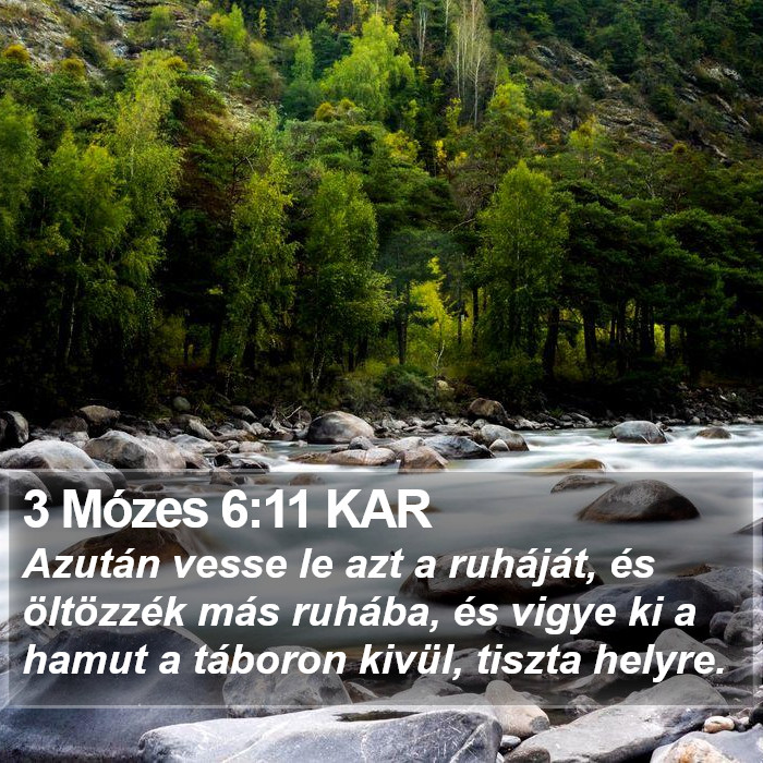 3 Mózes 6:11 KAR Bible Study