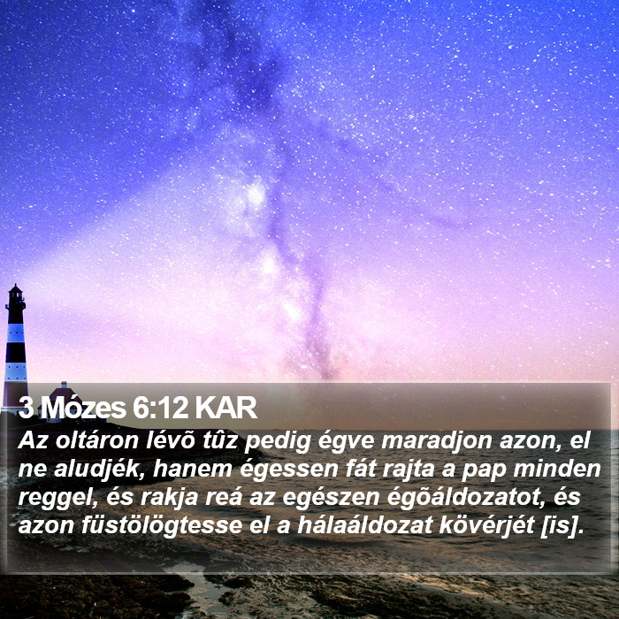 3 Mózes 6:12 KAR Bible Study