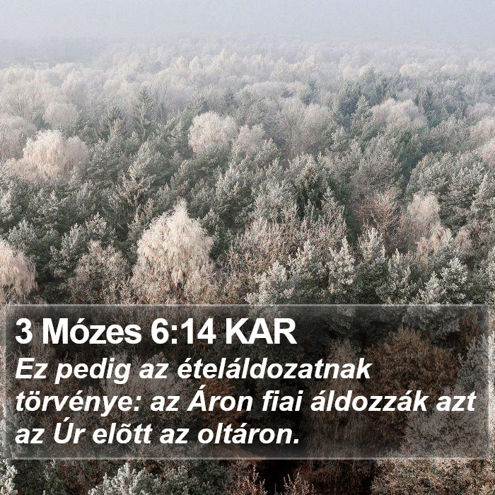 3 Mózes 6:14 KAR Bible Study