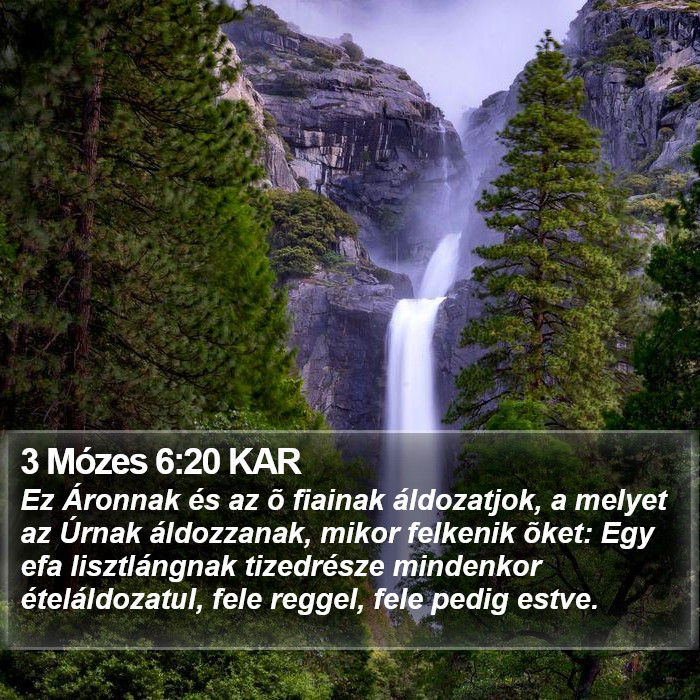 3 Mózes 6:20 KAR Bible Study