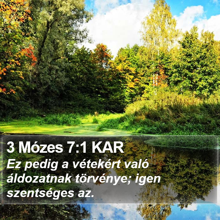 3 Mózes 7:1 KAR Bible Study