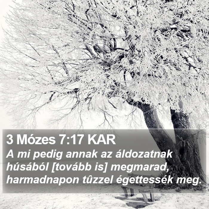 3 Mózes 7:17 KAR Bible Study