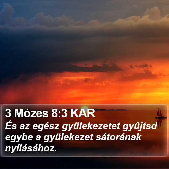 3 Mózes 8:3 KAR Bible Study