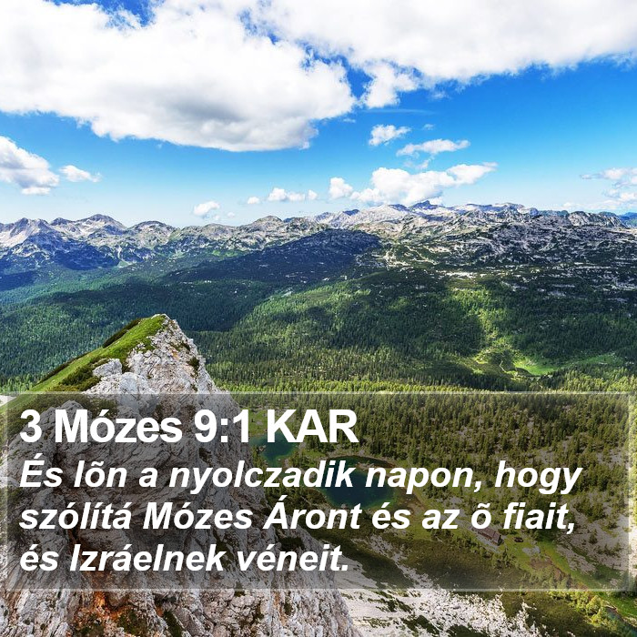 3 Mózes 9:1 KAR Bible Study