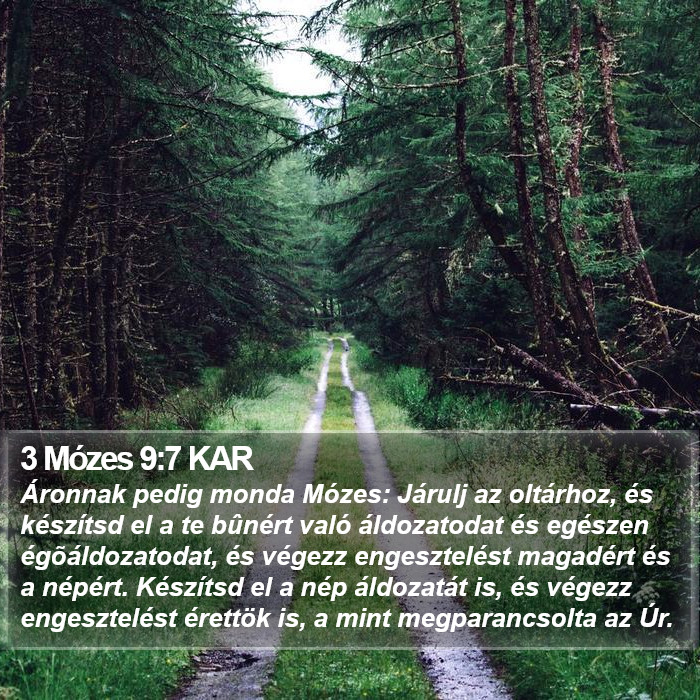 3 Mózes 9:7 KAR Bible Study