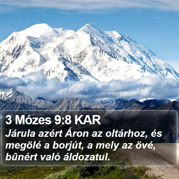 3 Mózes 9:8 KAR Bible Study