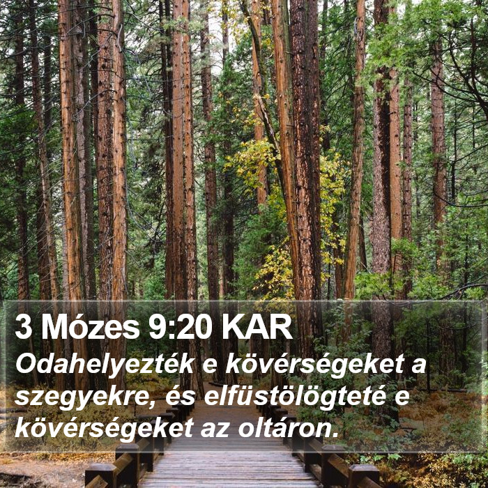 3 Mózes 9:20 KAR Bible Study