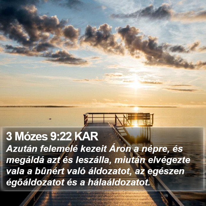 3 Mózes 9:22 KAR Bible Study