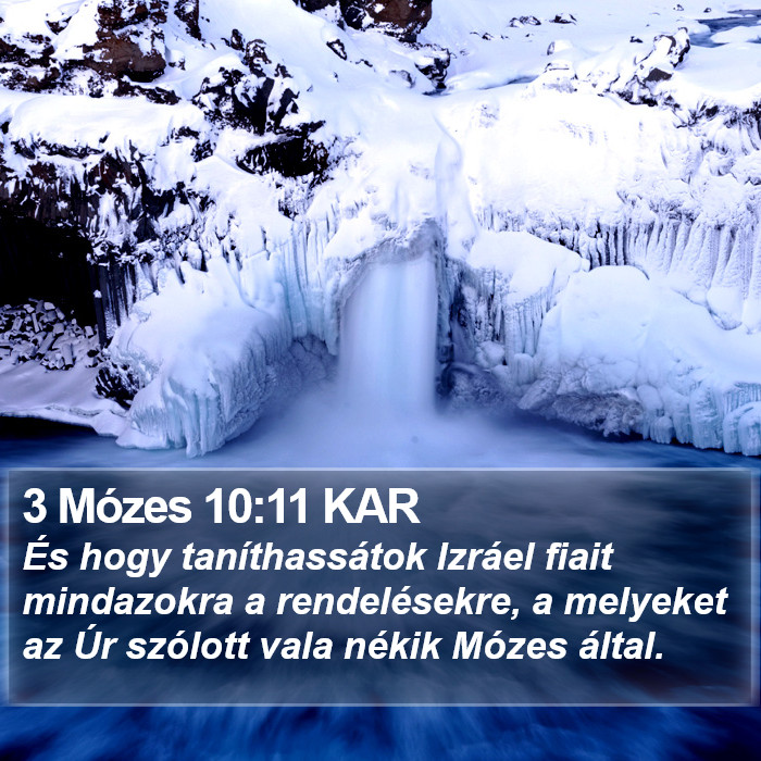 3 Mózes 10:11 KAR Bible Study