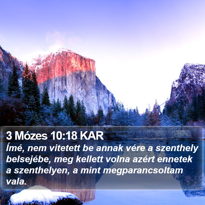 3 Mózes 10:18 KAR Bible Study