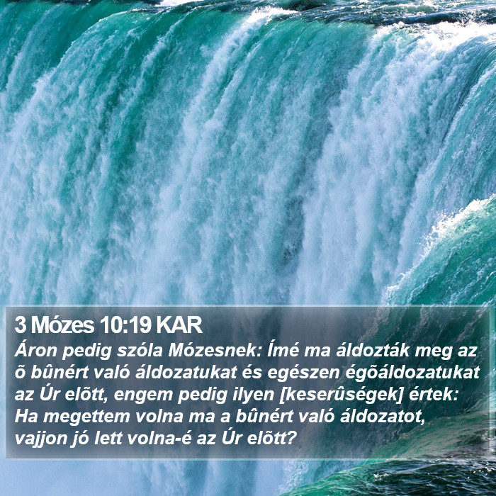 3 Mózes 10:19 KAR Bible Study