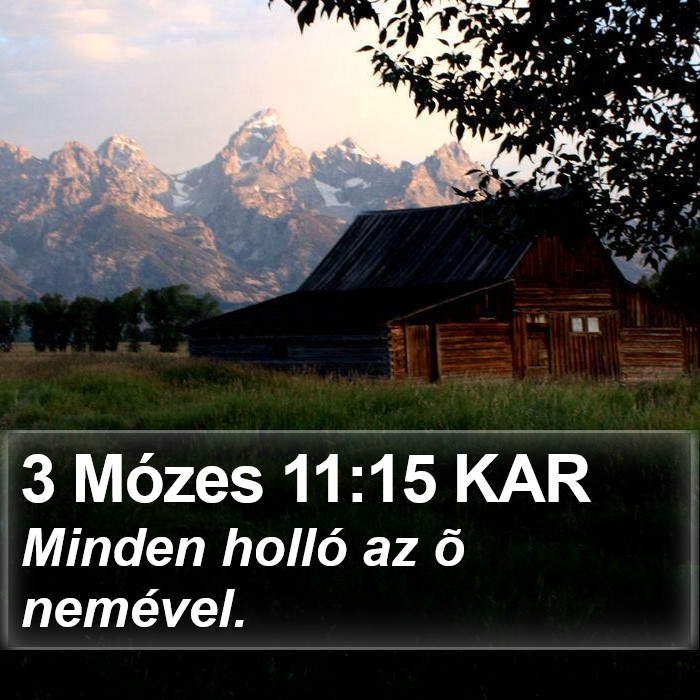 3 Mózes 11:15 KAR Bible Study