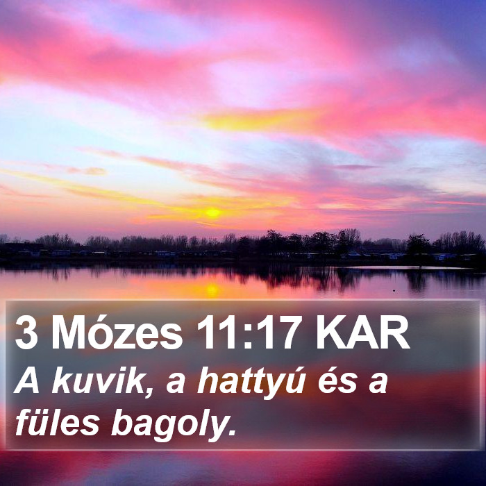 3 Mózes 11:17 KAR Bible Study