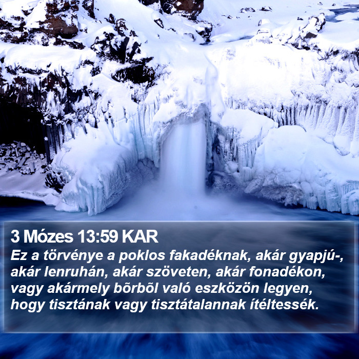 3 Mózes 13:59 KAR Bible Study