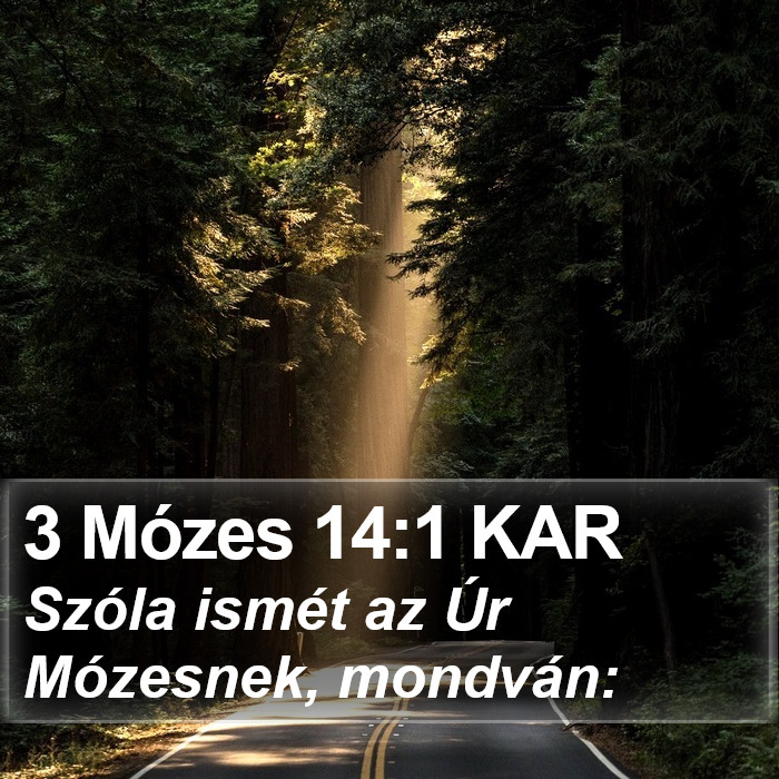 3 Mózes 14:1 KAR Bible Study