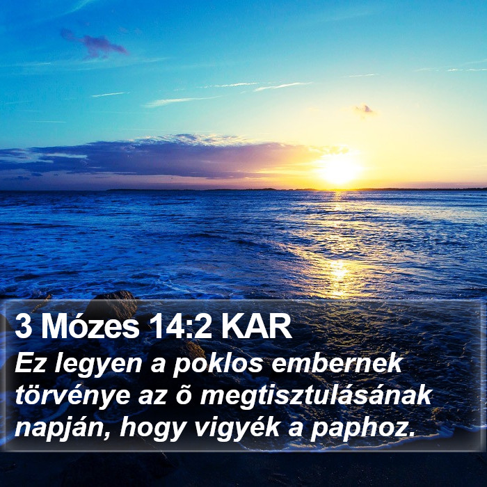 3 Mózes 14:2 KAR Bible Study