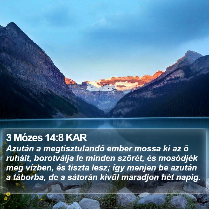 3 Mózes 14:8 KAR Bible Study