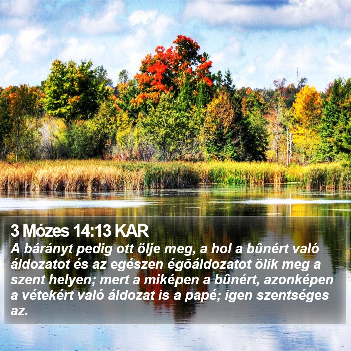 3 Mózes 14:13 KAR Bible Study