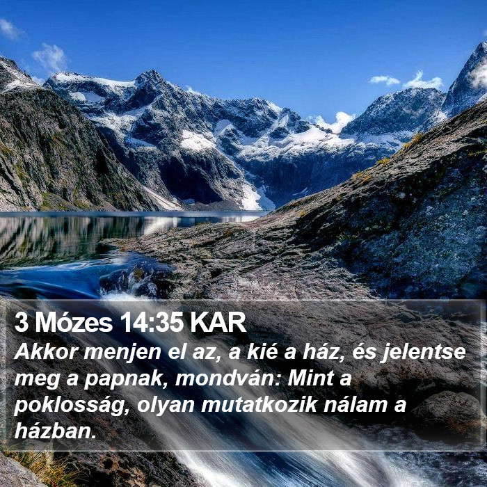 3 Mózes 14:35 KAR Bible Study