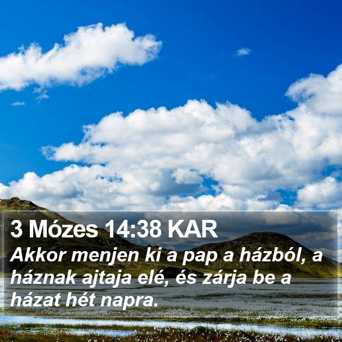 3 Mózes 14:38 KAR Bible Study