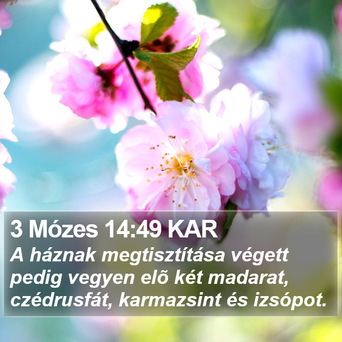 3 Mózes 14:49 KAR Bible Study