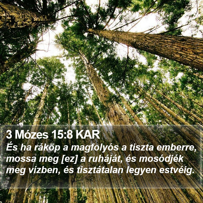 3 Mózes 15:8 KAR Bible Study