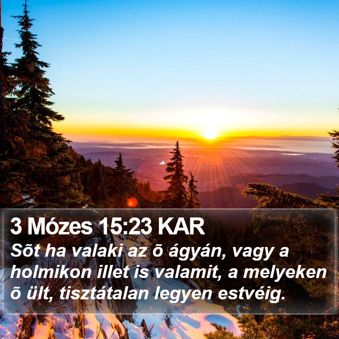 3 Mózes 15:23 KAR Bible Study