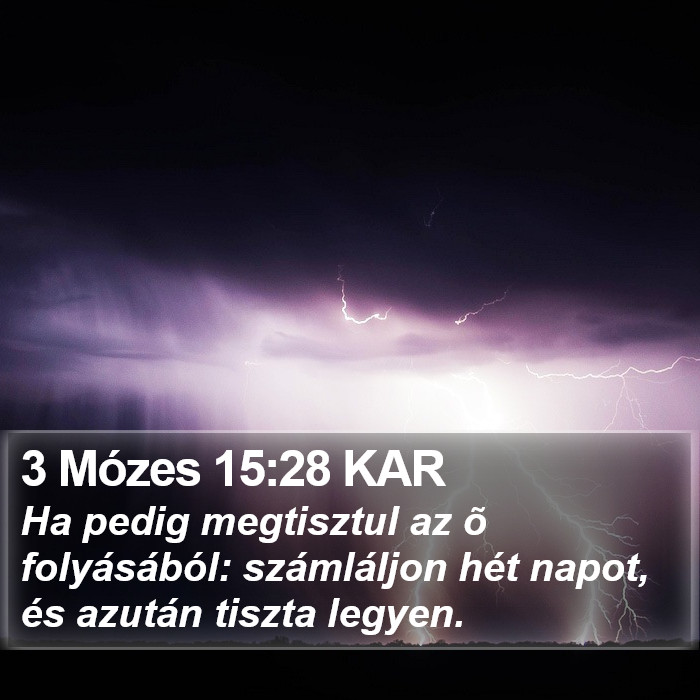 3 Mózes 15:28 KAR Bible Study