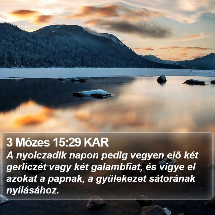 3 Mózes 15:29 KAR Bible Study