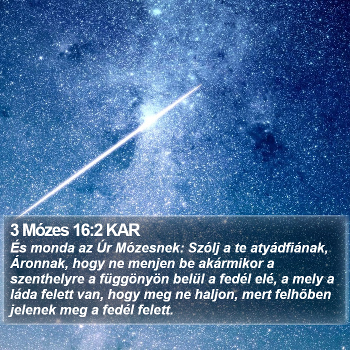 3 Mózes 16:2 KAR Bible Study