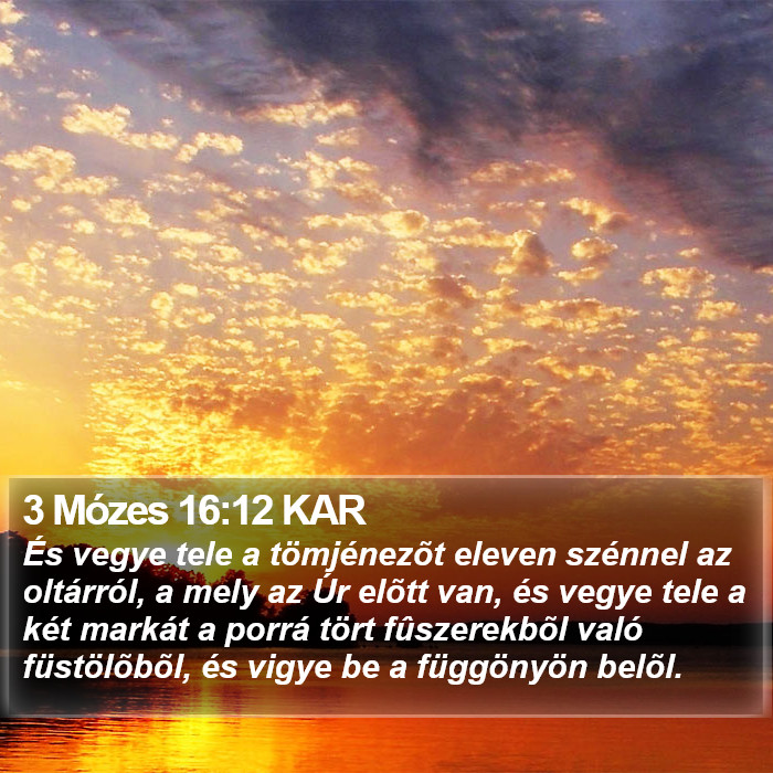 3 Mózes 16:12 KAR Bible Study