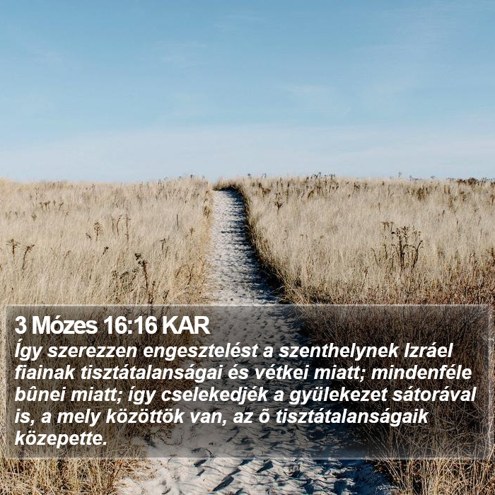 3 Mózes 16:16 KAR Bible Study