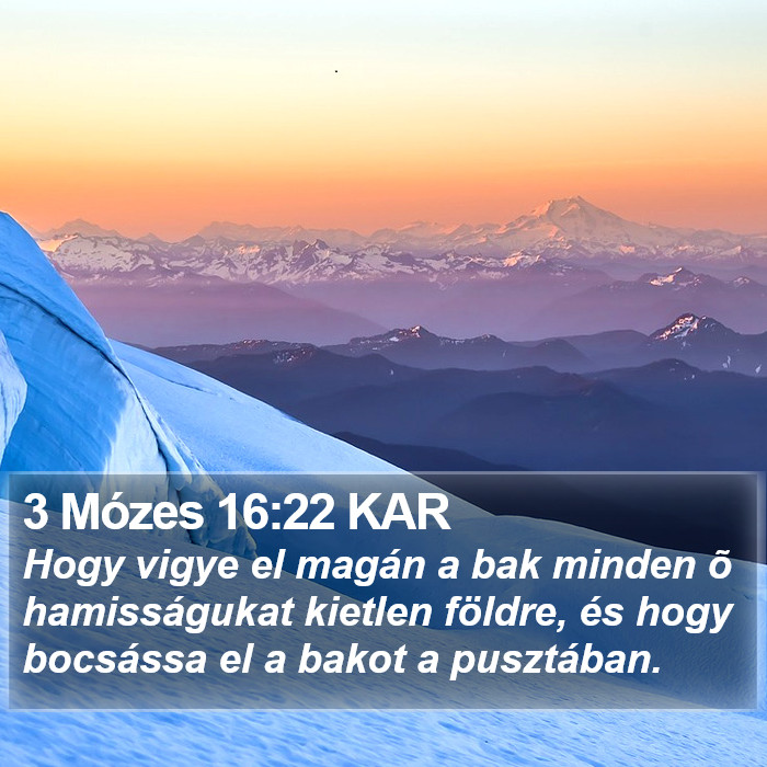 3 Mózes 16:22 KAR Bible Study