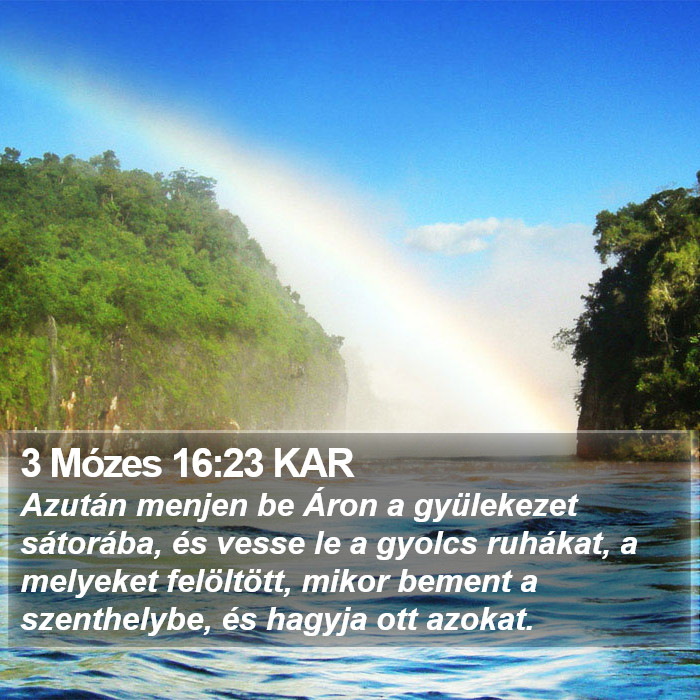 3 Mózes 16:23 KAR Bible Study