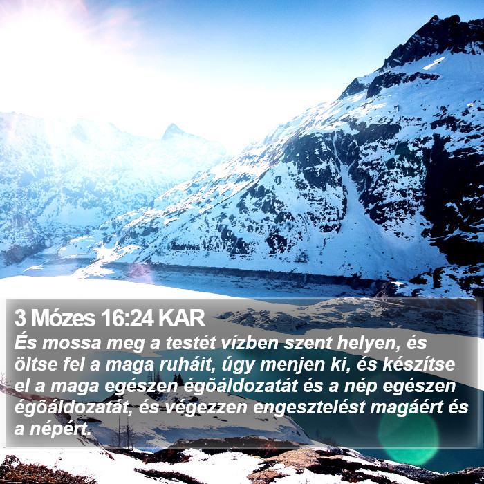 3 Mózes 16:24 KAR Bible Study