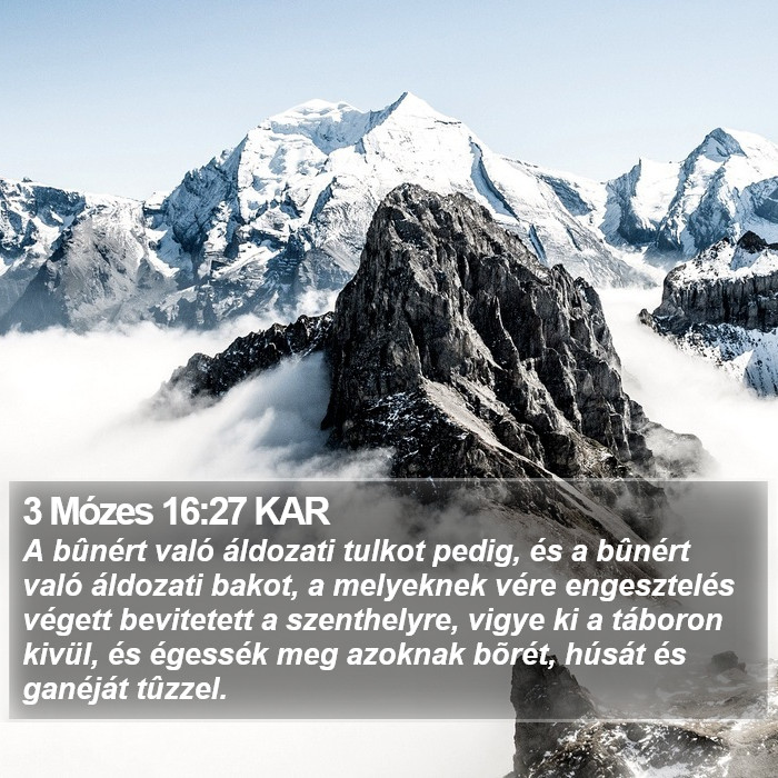 3 Mózes 16:27 KAR Bible Study