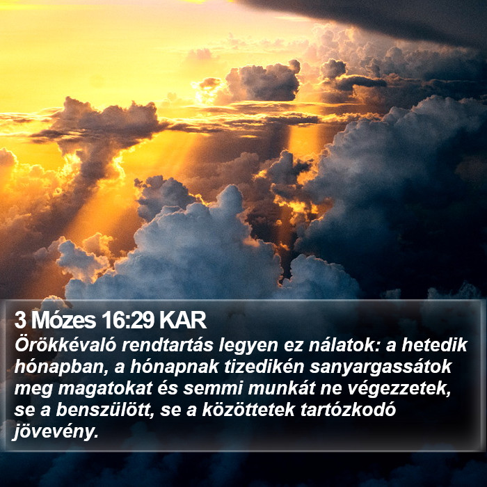 3 Mózes 16:29 KAR Bible Study