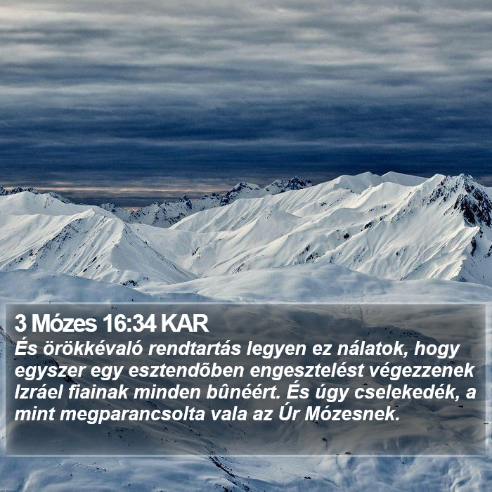 3 Mózes 16:34 KAR Bible Study