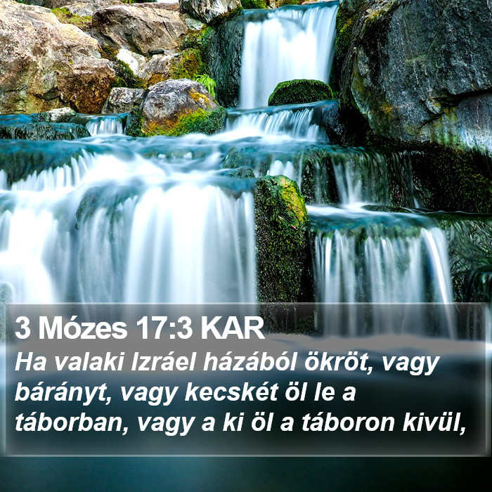 3 Mózes 17:3 KAR Bible Study