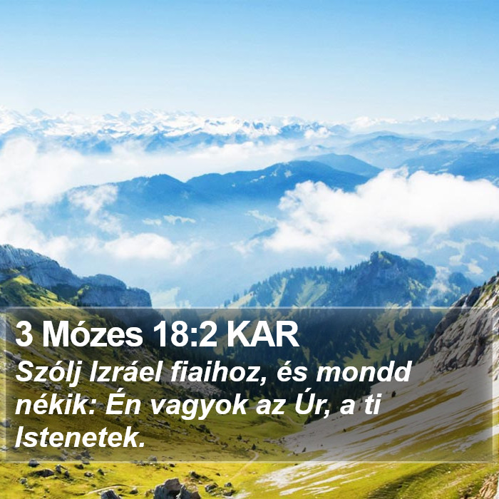 3 Mózes 18:2 KAR Bible Study