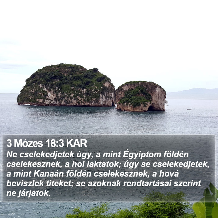 3 Mózes 18:3 KAR Bible Study