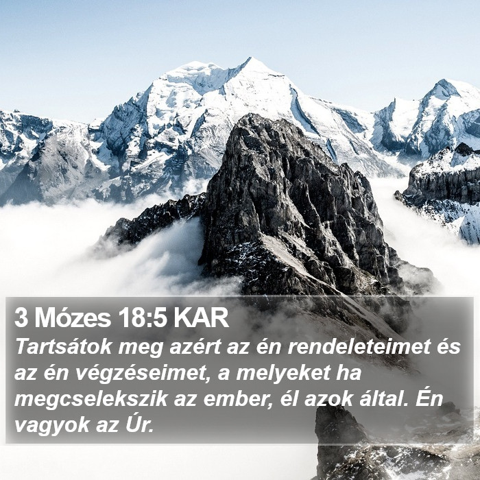 3 Mózes 18:5 KAR Bible Study