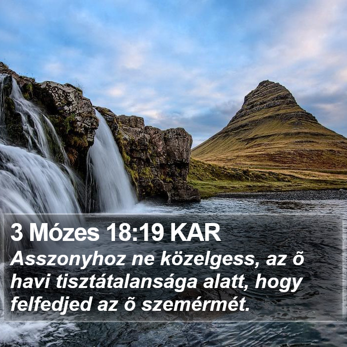 3 Mózes 18:19 KAR Bible Study