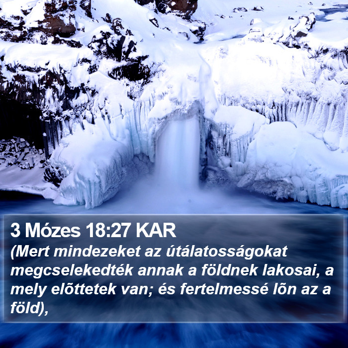 3 Mózes 18:27 KAR Bible Study