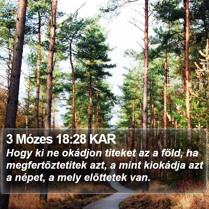 3 Mózes 18:28 KAR Bible Study