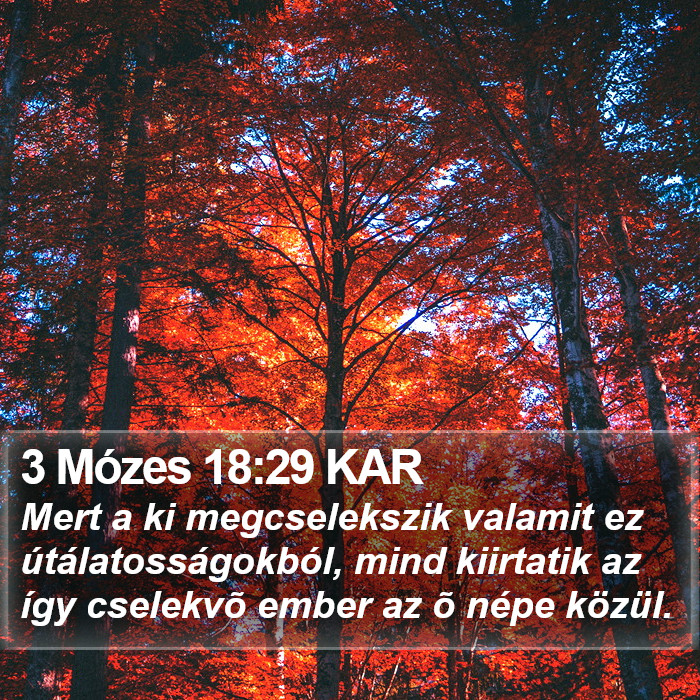 3 Mózes 18:29 KAR Bible Study