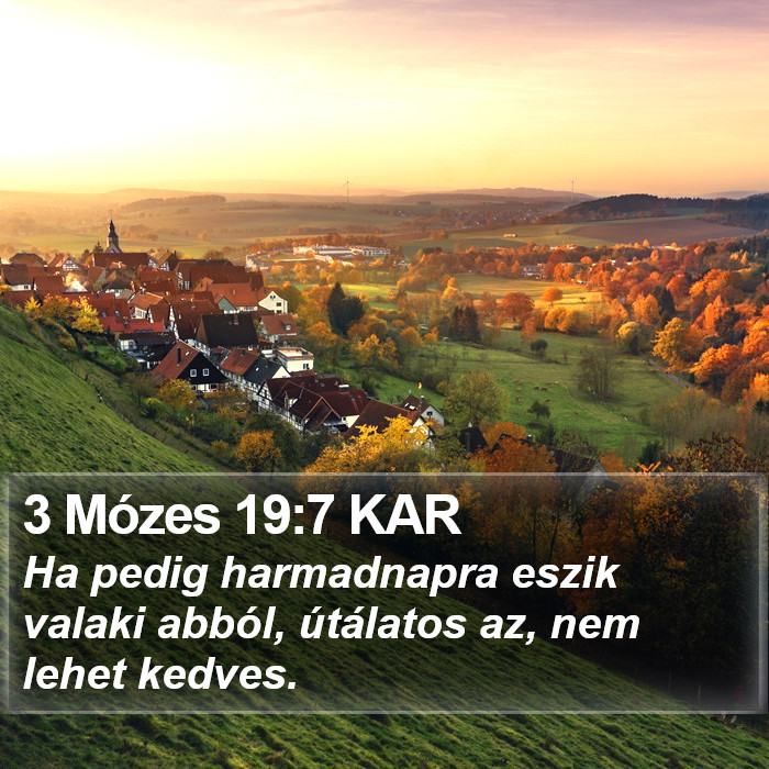 3 Mózes 19:7 KAR Bible Study