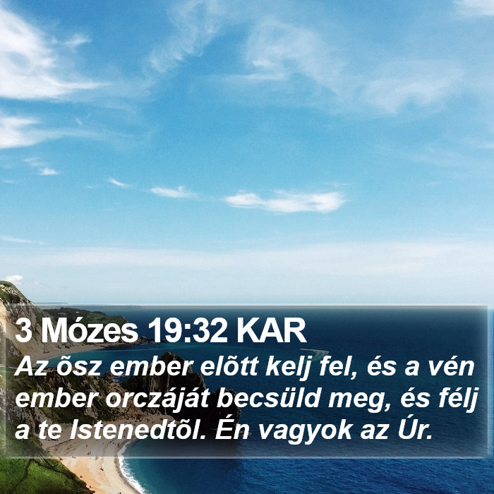 3 Mózes 19:32 KAR Bible Study